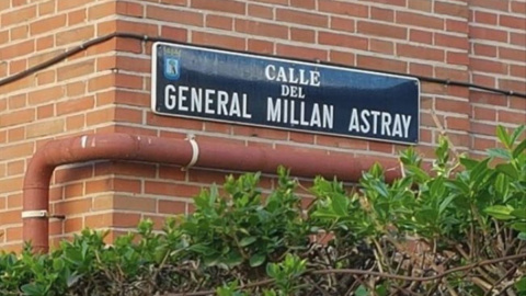  Placa de la calle Millán Astray de Madrid.- EUROPA PRESS