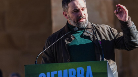 Santiago Abascal, en un acto en la Plaza Mayor de Soria.- Contra Ortega Oroz / Europa Press