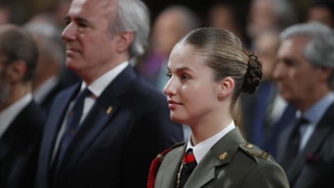  La princesa de Asturias, Leonor de Borbón, asiste a una ceremonia en Zaragoza, a 21 de mayo de 2024.- EFE/ Javier Cebollada