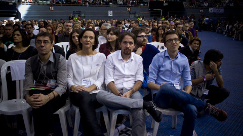  Monedero, Bescansa, Iglesias y Errejón, en 2014. JAIRO VARGAS