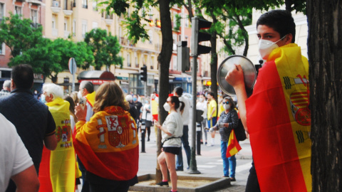 Concentración en el metro Ibiza en Madrid / Diana Moreno