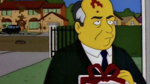  Mijail Gorbachov, retratado en Los Simpson.