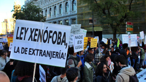 Manifestación antirracista bajo el lema '12N - Por una sociedad sin racismo'. Foto: Poder Migrante.