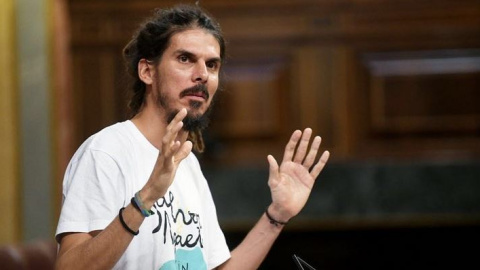  Alberto Rodríguez desde el atril cuando aún era diputado en el Congreso. - IG @albercanarias