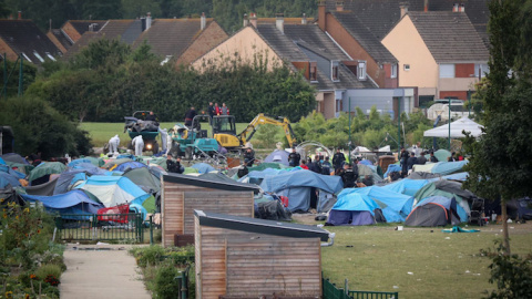 Desmantelamiento de la jungla de Calais en septiembre de 2019. Foto: Care4Calais.