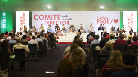 Imagen de la reunión del Comité Director extraordinario del PSOE-A, en julio pasado. E.P./Joaquin Corchero