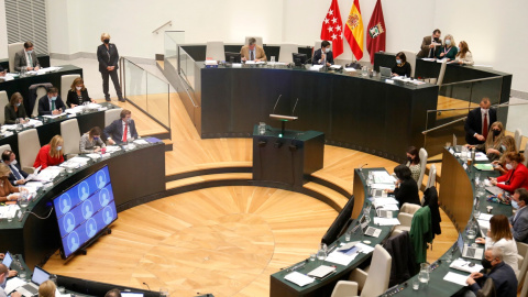 Vista del pleno del Ayuntamiento de Madrid, en el Palacio de Cibeles. E.P./Cézaro De Luca 