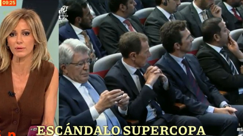  Momento en el que Susanna Griso lee el mensaje del rey emérito Juan Carlos I