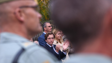 El alcalde de Madrid, José Luis Martínez-Almeida, en la inauguración de la Estatua al Legionario. E.P/Fernando Sánchez