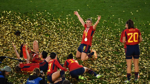 La selecció espanyola celebra el triomf al Mundial. Aapimage / Dpa / EP