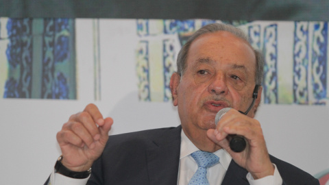 El millonario mexicano Carlos Slim, en un acto en Ciudad de México. E.P.