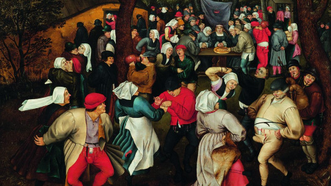 'Baile nupcial al aire libre', de Pieter Brueghel el joven (1610) - Foto cortesía de Galería Elvira González