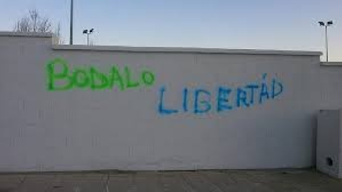 Pintadas en Jódar, Jaen, reivindican la puesta en libertad del concejal Andrés Bódalo.- e.p.