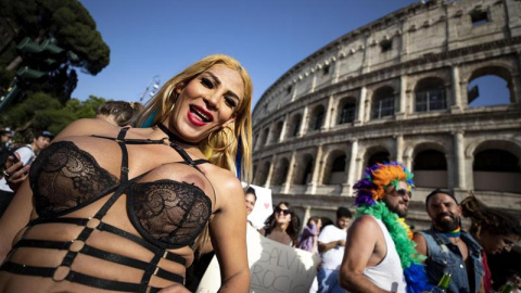 Marcha del 'Roma Pride' en Roma, Italia, 08 de junio 2019. (Italia, Roma) EFE/EPA/MASSIMO PERCOSSI