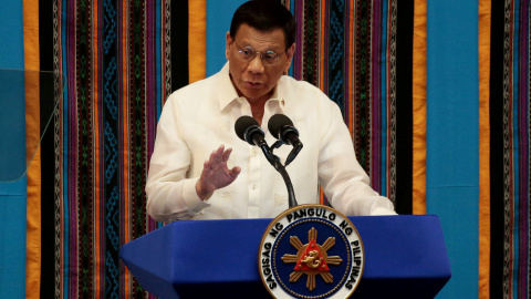 El presidente de Filipinas, Rodrigo Duterte, durante una rueda de prensa. REUTERS