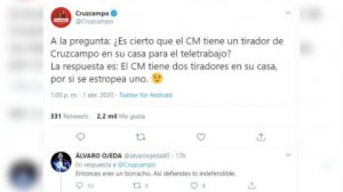 El tremendo corte de Cruzcampo a Álvaro Ojeda en Twitter