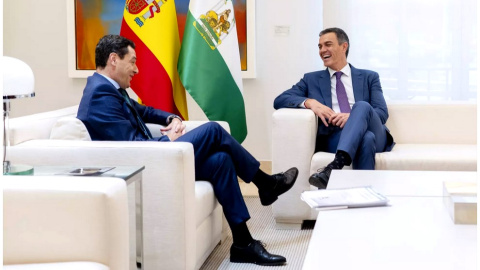  El presidente del Gobierno, Pedro Sánchez y el presidente de la Junta de Andalucía, Juan Manuel Moreno Bonilla.  Alberto Ortega / Europa Press