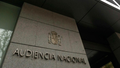 Entrada del edificio de la Audiencia Nacional, en Madrid. E.P.