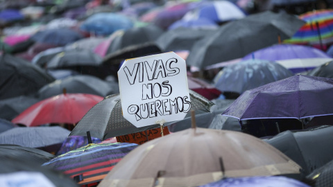 Imagen de archivo de una manifestación contra la violencia machista. EFE/David Fernández