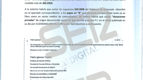 Página de la versión del informe PISA que publicó La Ser.