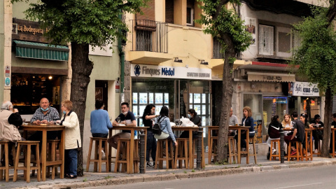 Una terrassa plena a la Rambla Vella / EPV