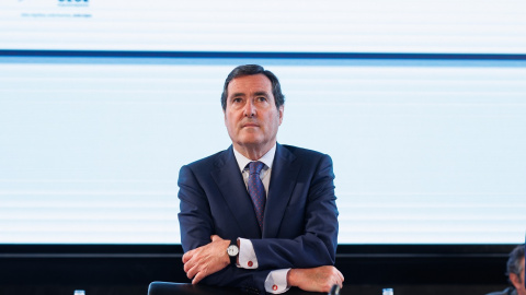 El presidente de la CEOE, Antonio Garamendi, durante la Asamblea General 2022 de la patronal. E.P./Alejandro Martínez Vélez 