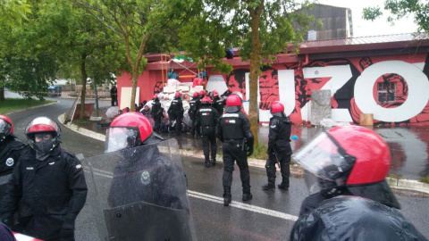 Carga policial en Errekaleor.