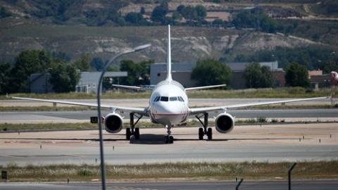 Avión a punto de despegar. Oscar J. Barroso / Europa Press.