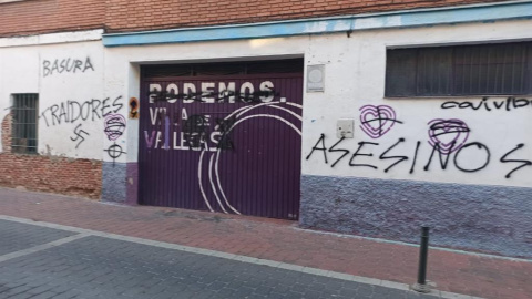 Sede de Podemos en Villa de Vallcas.- EP