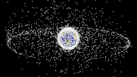 Representación de basura espacial - NASA