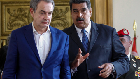 El expresidente del Gobierno, José Luis Rodríguez Zapatero, con el presidente venezolano, Nicolás Maduro, en mayo de 2018  |  EFE/Archivo