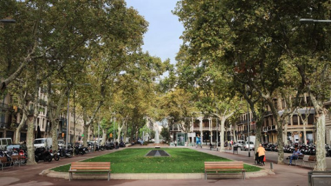 Els Jardinets de Gràcia, a prop d'on han passat els fets.