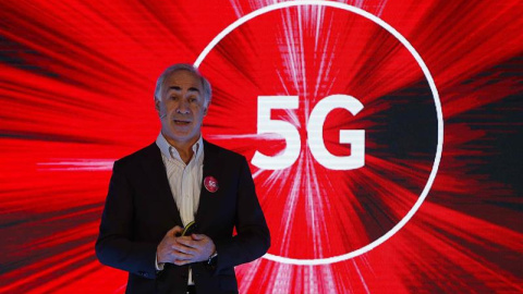 El presidente de Vodafone España, Antonio Coimbra, durante la presentación de los servicios 5G de la compañía en España. EFE/Paco Campos