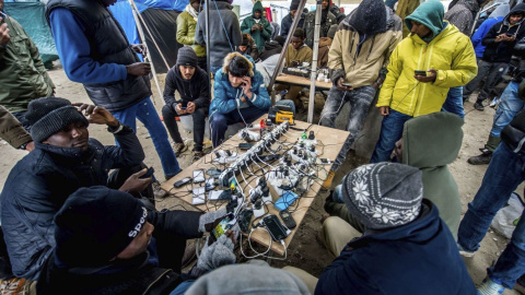 Campo de refugiados 'La Jungla' en Calais. / EFE