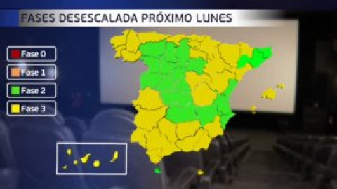 Un 52% de España estará el lunes en fase 3