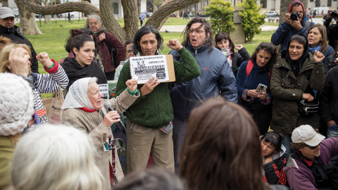 Una de las manifestaciones de las Madres de Mayo.