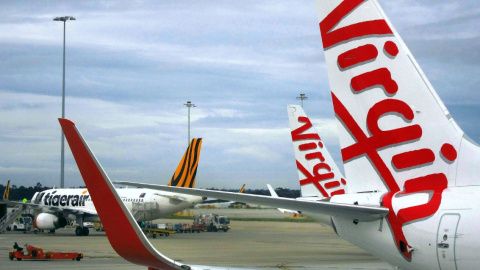 Un avión de Virgin Australia en el Aeropuerto Internacional Tullamarine de Melbourne, Australia. REUTERS / David Gray