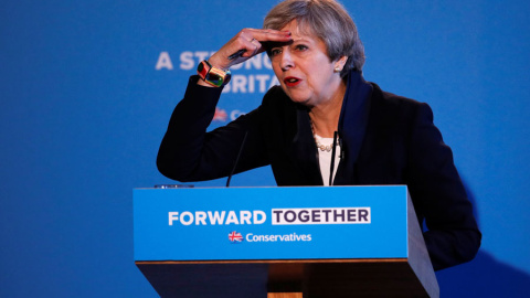 Theresa May, durante su rueda de prensa. REUTERS/Phil Noble