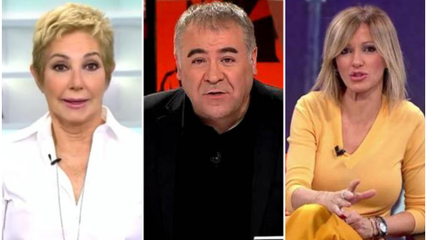  De izquierda a derecha: Ana Rosa Quintana, Antonio García Ferreras y Susanna Griso