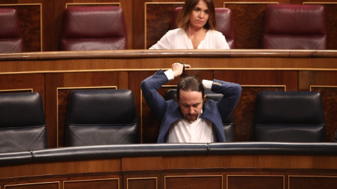 El vicepresidente segundo del Gobierno, Pablo Iglesias, en el Congreso. Europa Press