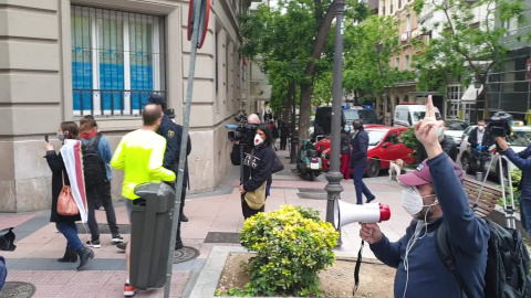 Protesta contra el Gobierno en el barrio de Salamanca