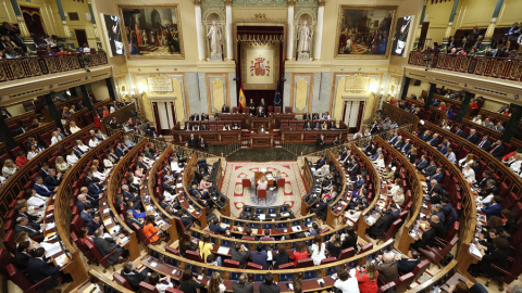 Vista general del hemiciclo durante la sesión constitutiva del Congreso de la XIII Legislatura. EFE/Javier Lizón