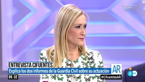 Cifuentes sobre su comparecencia en la Asamblea: "Quieren que tenga que hacer el paseíllo, una especie de linchamiento"