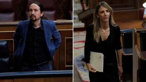 La portavoz del PP, Cayetana Álvarez de Toledo, y vicepresidente Pablo Iglesias. / EFE