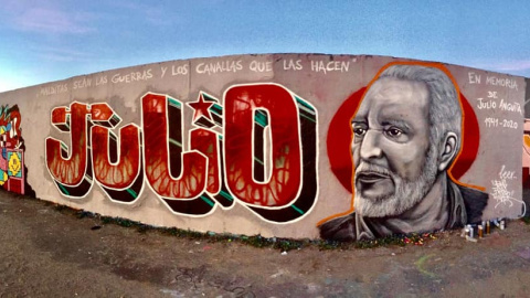 Mural Julio Anguita. / Facebook Eme Street Art