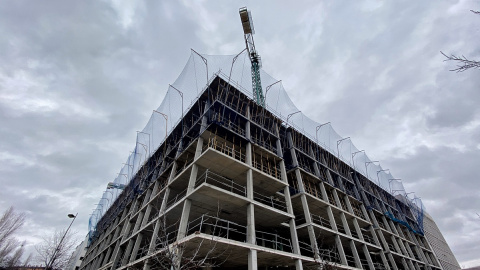 Edificio de viviendas en construcción en Madrid. EP