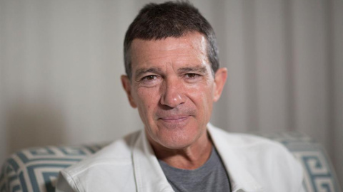 El actor Antonio Banderas durante una entrevista con Efe, este sábado, en Los Ángeles (EE. UU).