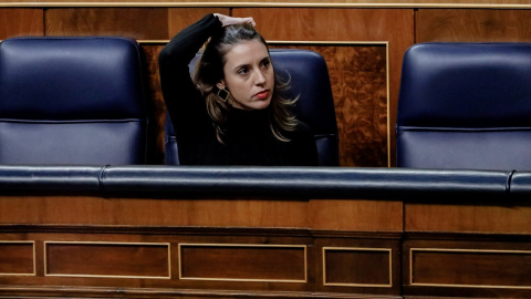 La ministra de Igualdad, Irene Moreno, durante una sesión plenaria en el Congreso de los Diputados, a 24 de noviembre de 2022, en Madrid (España). -Carlos Luján / Europa Press