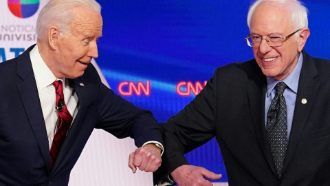 Joe Biden y Bernie Sanders