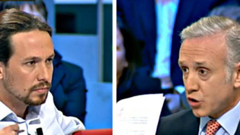 Pablo Iglesias y Eduardo Inda.